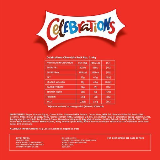Celebrations Milk Chocolates Gift Bulk Box 2.4kg