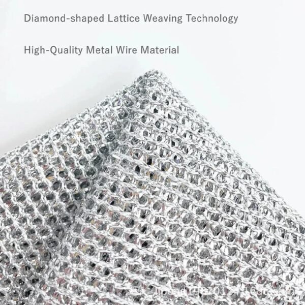 Non-Scratch Wire Cleaning Cloths 10 Pack Multipurpose Wire Dishcloths Double Layer Reusable Cleaning Rags Wire Dishwashing Rags for Wet and Dry Wire Dish Towels for Kitchen, Sinks, Pots, Pans