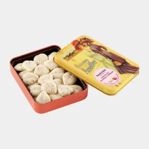 White Chocolate and Strawberries Leaves Tin 60g