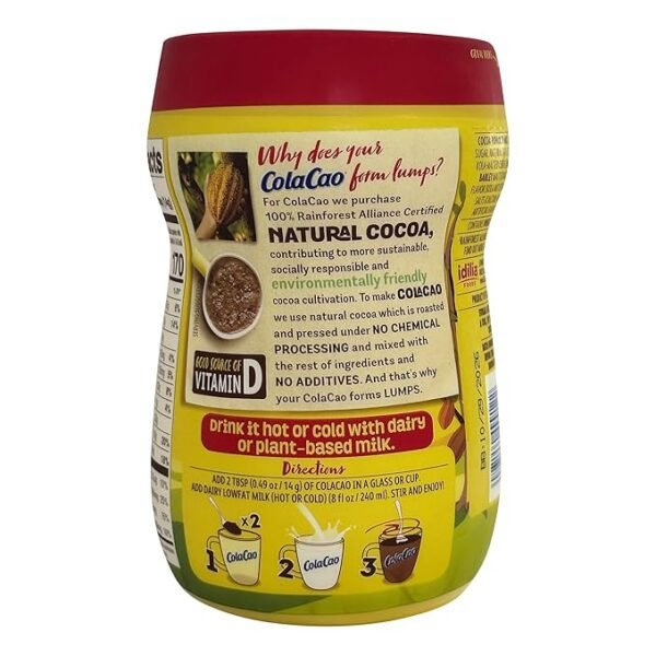 Cola Cao Mezcla de Cacao en Polvo 2 PAQUETES 13.8 oz (390 g) por unidad. Mezcla de bebida de chocolate Colacao. Colacao original España. Cacao natural sin aditivos. (2)