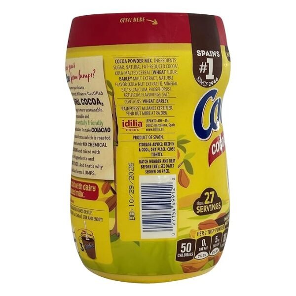 Cola Cao Mezcla de Cacao en Polvo 2 PAQUETES 13.8 oz (390 g) por unidad. Mezcla de bebida de chocolate Colacao. Colacao original España. Cacao natural sin aditivos. (2)