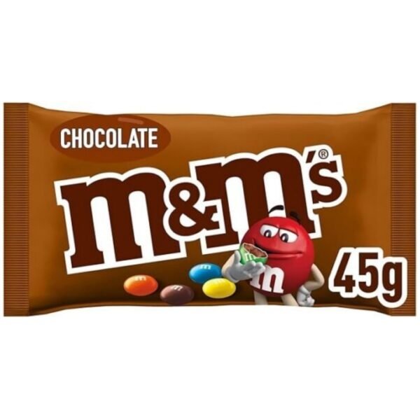 M&Ms Snack En Bolitas De Colores De Late Con Leche ( Bolsitas X 45g), Choco, 24 Unidad